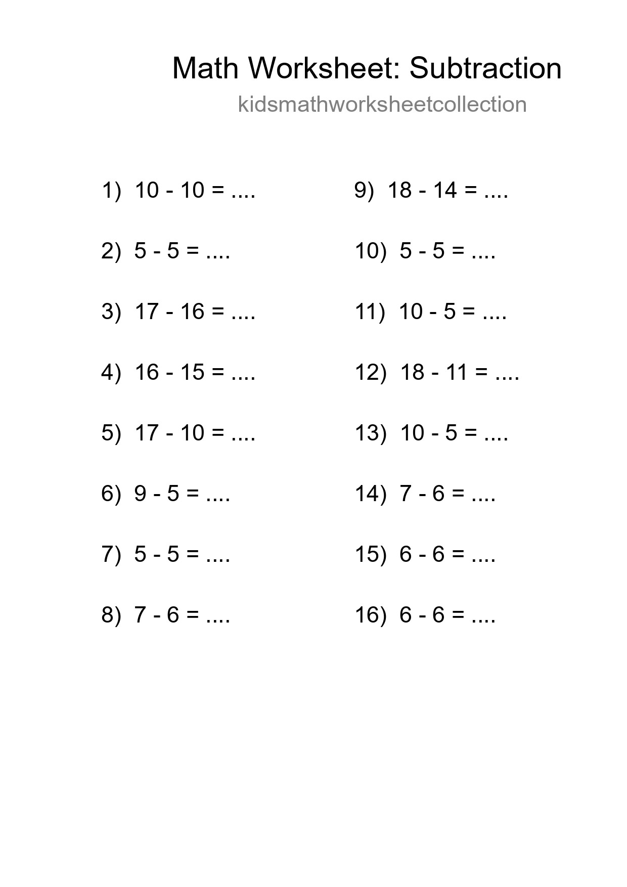 Free 16 Subtraction Math Worksheet For Grade 2 With Answers - Part 107