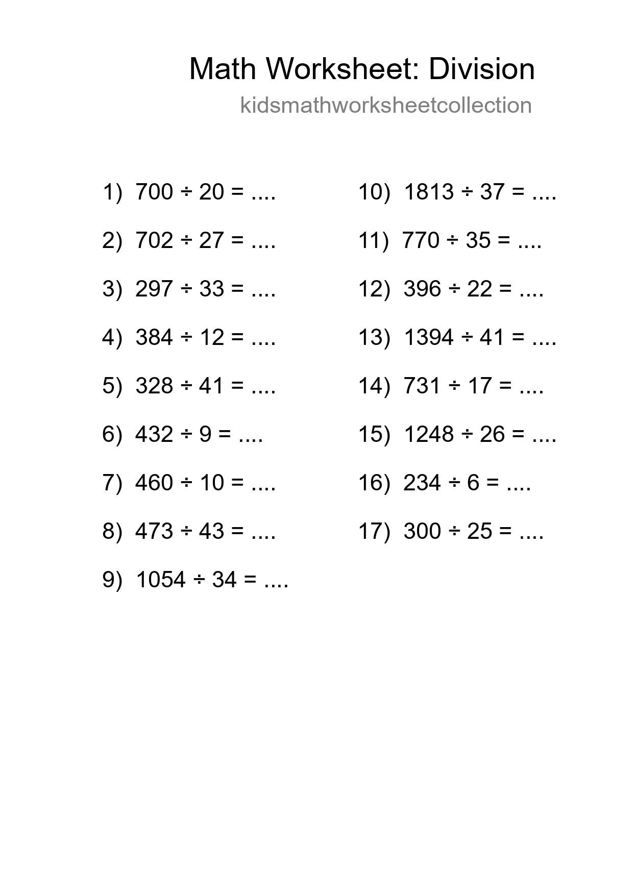 Free 17 Division Math Worksheet For Grade 2 - Part 114