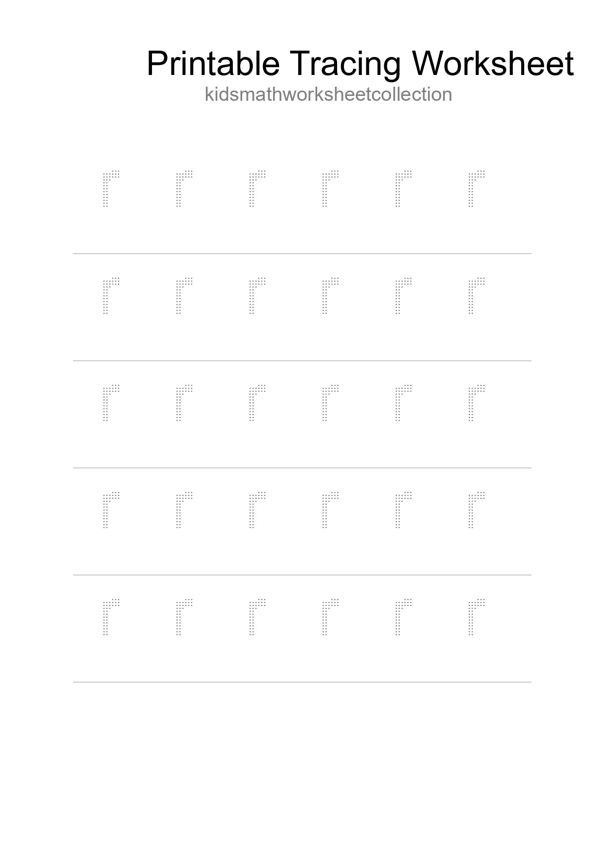 Printable Tracing Worksheet For Kids - Part 109