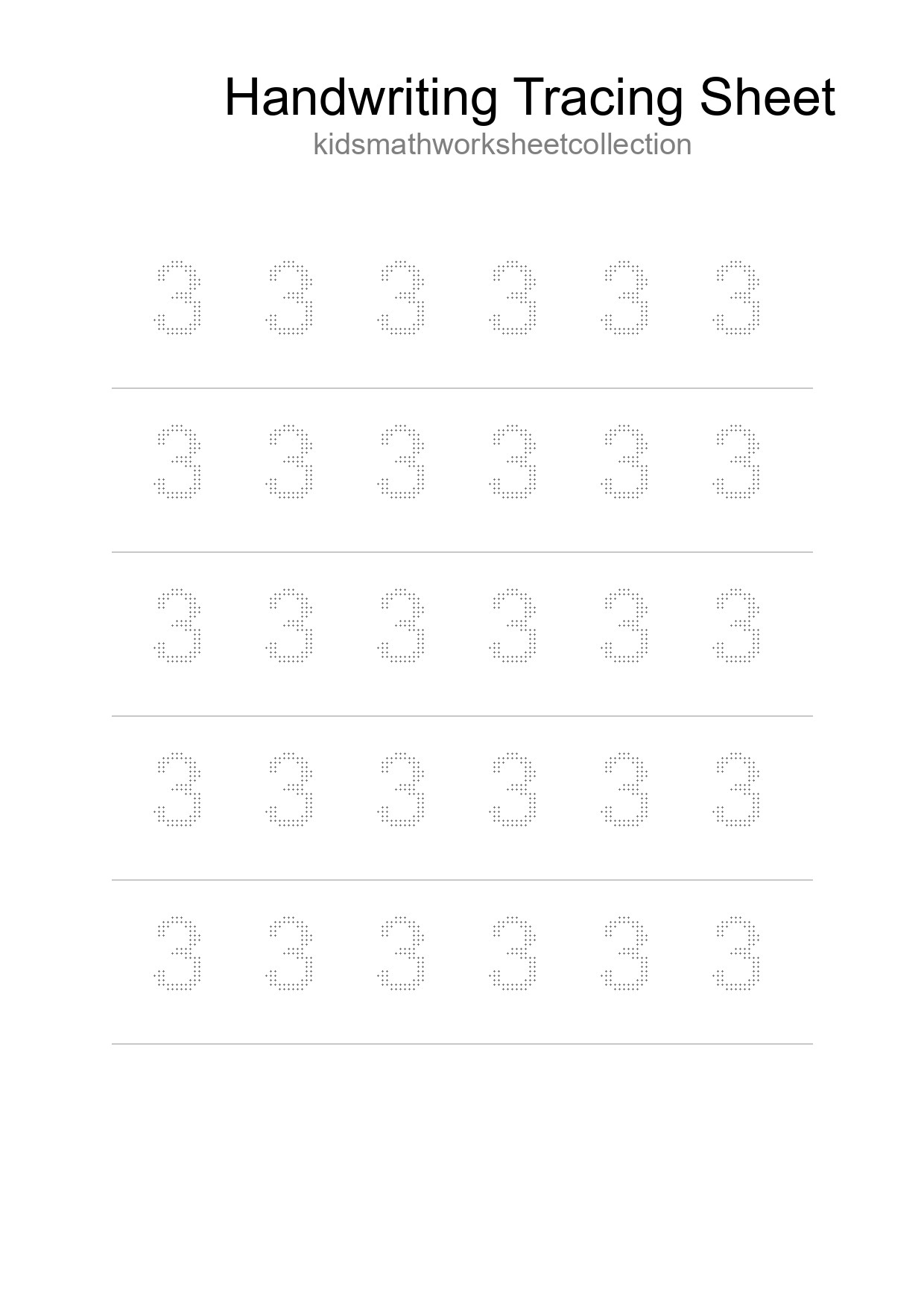 Printable Tracing Worksheet For Kids - Part 131