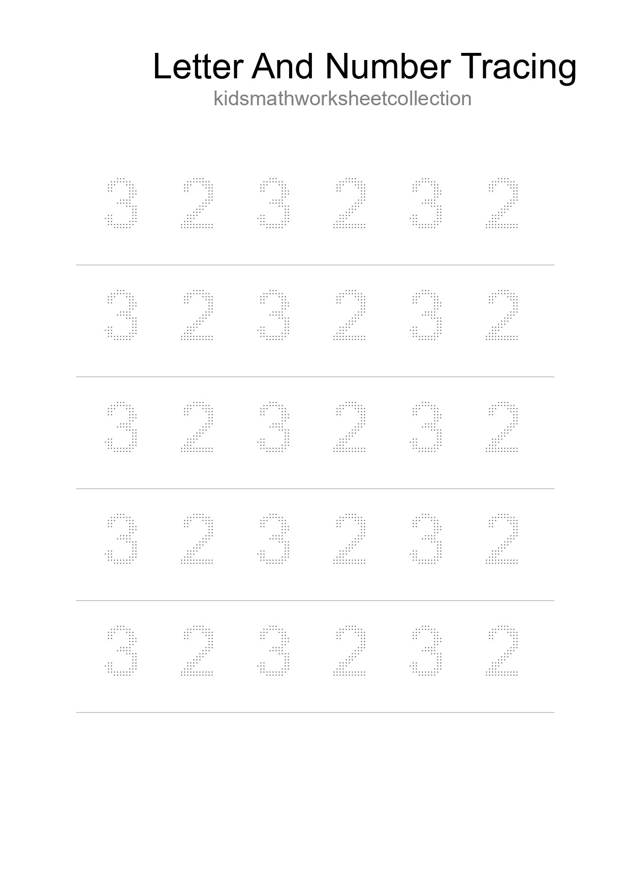 Printable Tracing Worksheet For Kids - Part 219