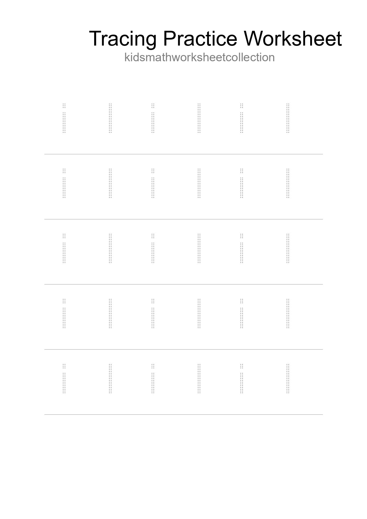 Printable Tracing Worksheet For Kids - Part 230