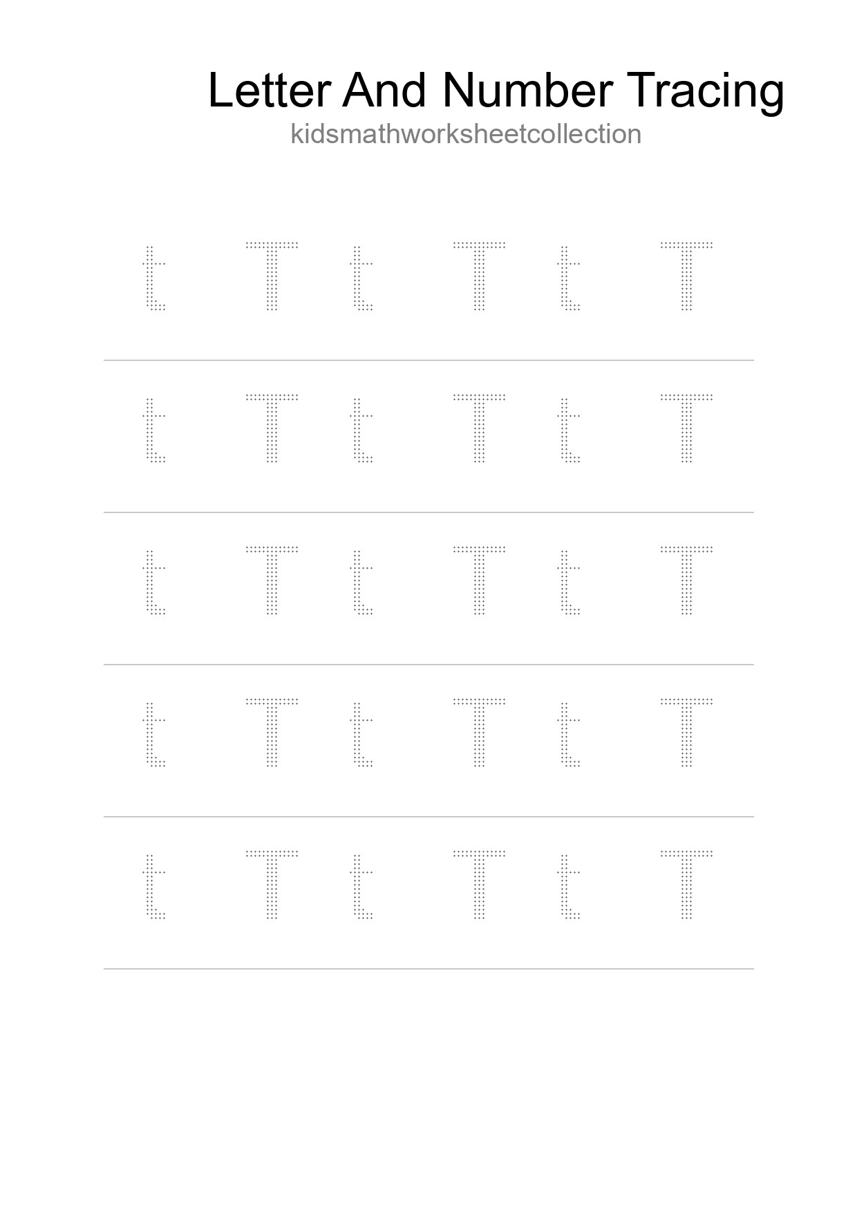 Printable Tracing Worksheet For Kids - Part 274