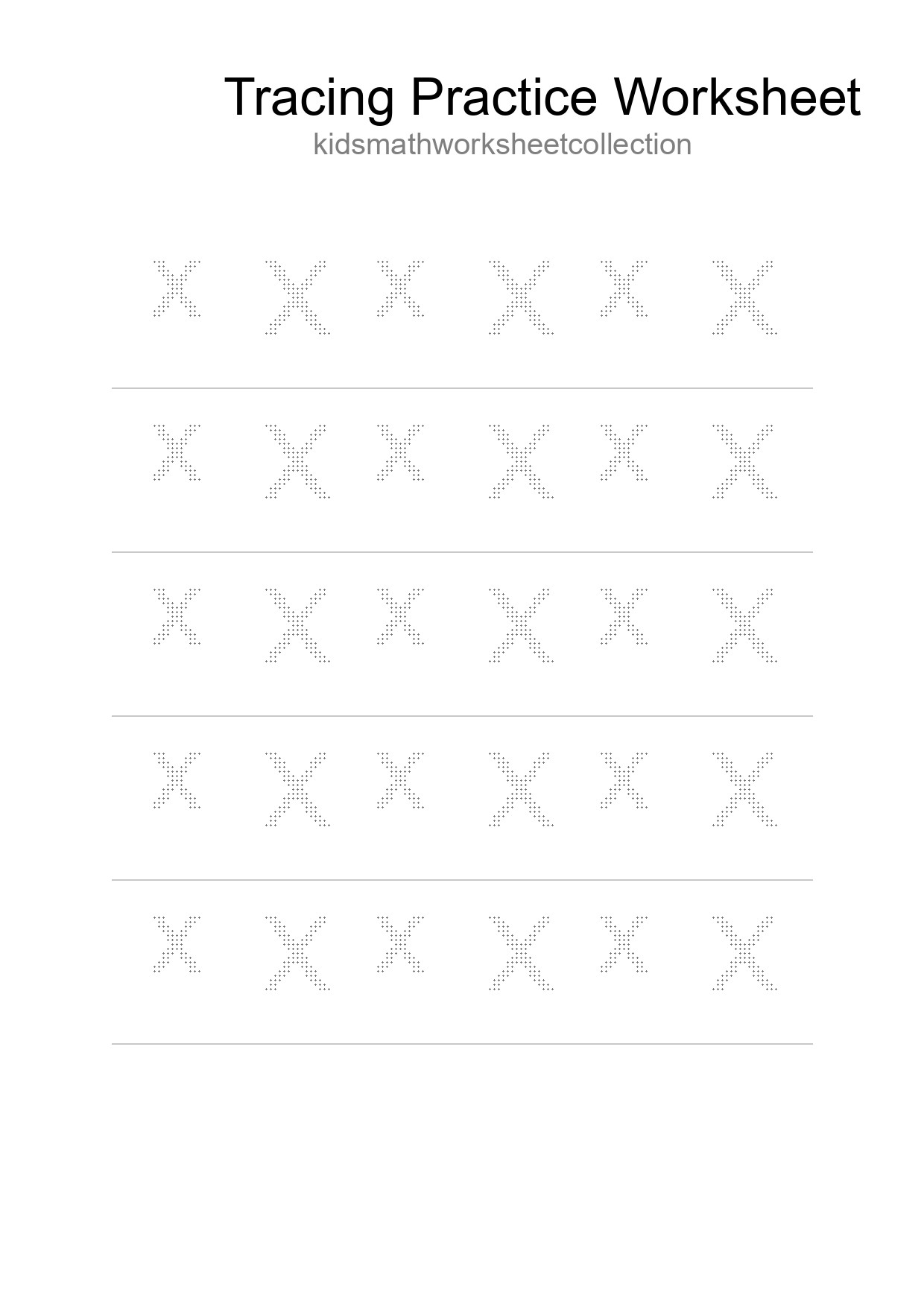 Printable Tracing Worksheet For Kids - Part 285