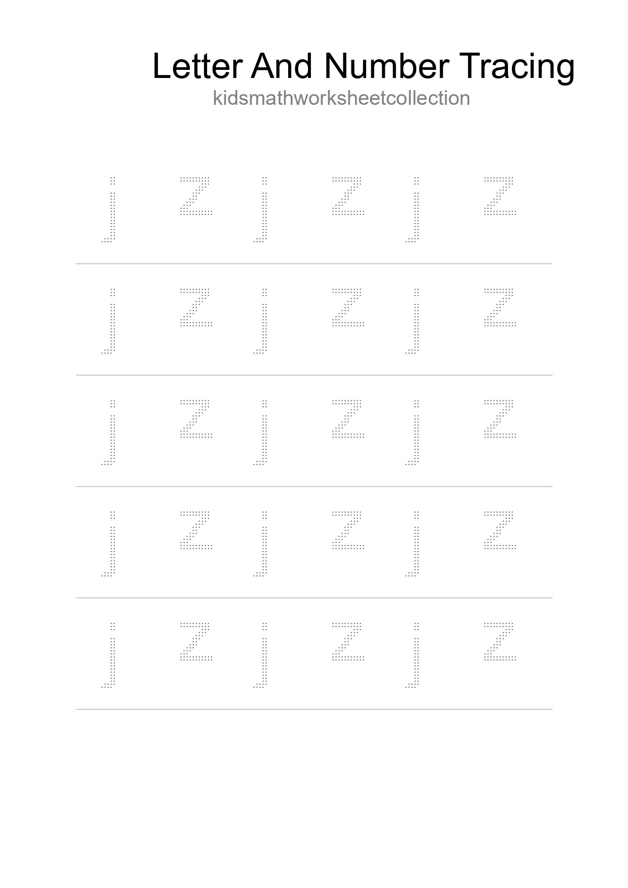 Printable Tracing Worksheet For Kids - Part 296