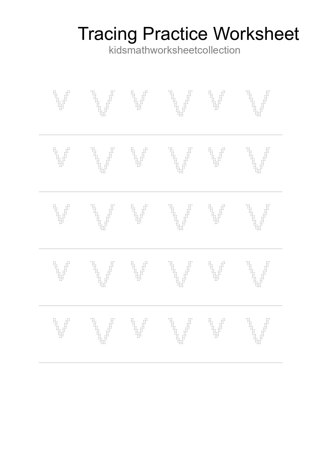 Printable Tracing Worksheet For Kids - Part 54